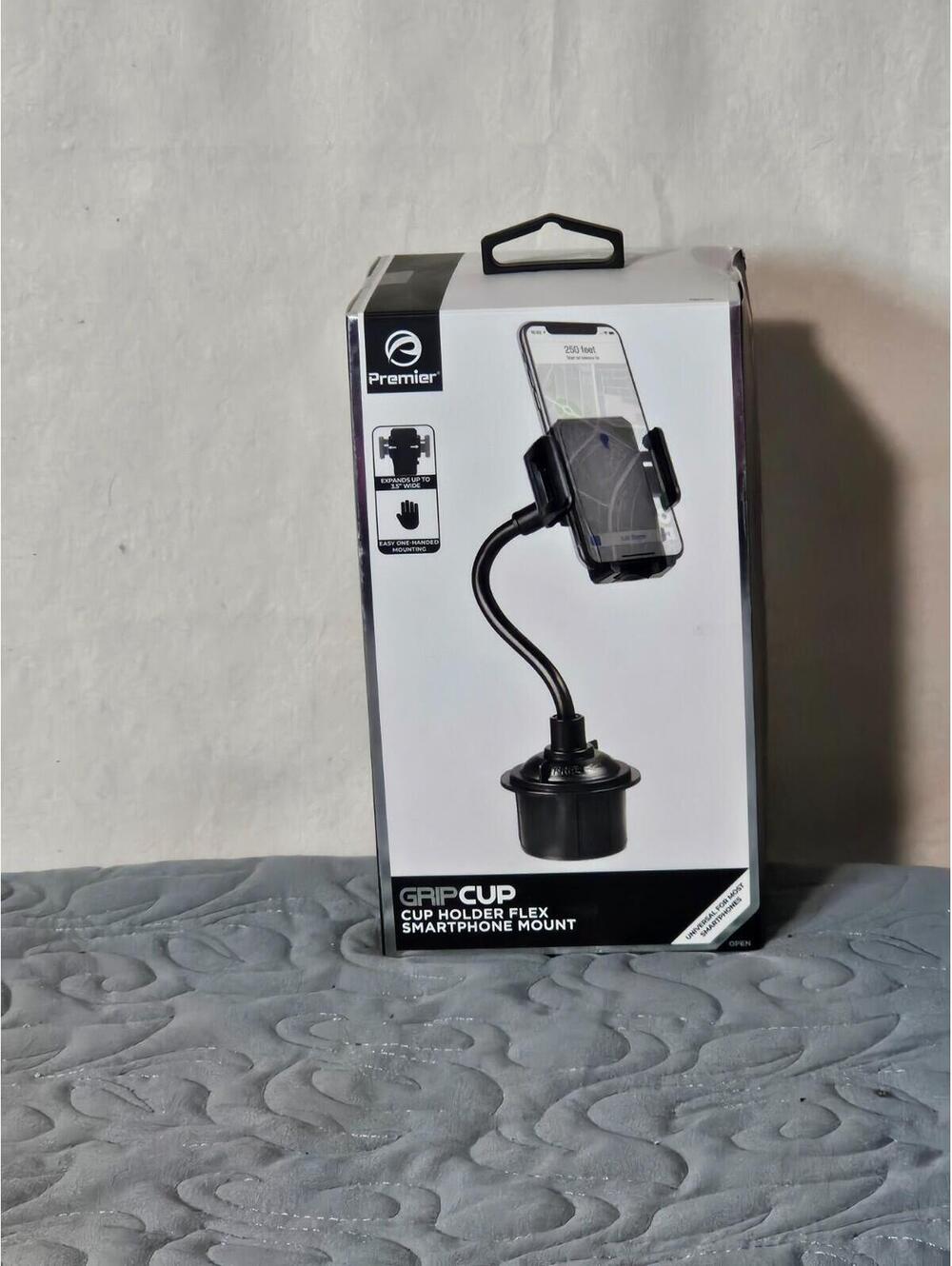 Premier GripCup Car Mount – Cup Holder Flex Smartphone Mount (Open Box)